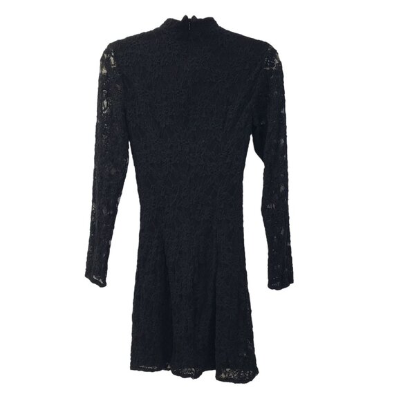 Bardot Lace Overlay Long Sleeve Fit & Flare Dress Size XS - Picture 2 of 7